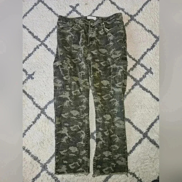 Mango Denim camo cargo pant size 28 - Picture 1 of 6